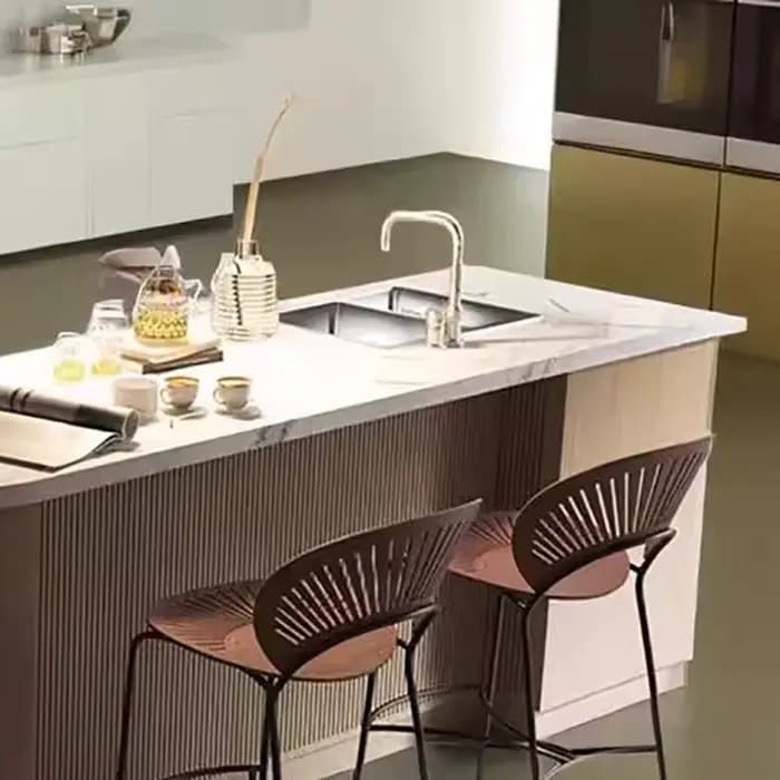 Îles De cuisine au Design minimaliste, esthétique classique, îles De cuisine tendance, meubles italiens Vintage