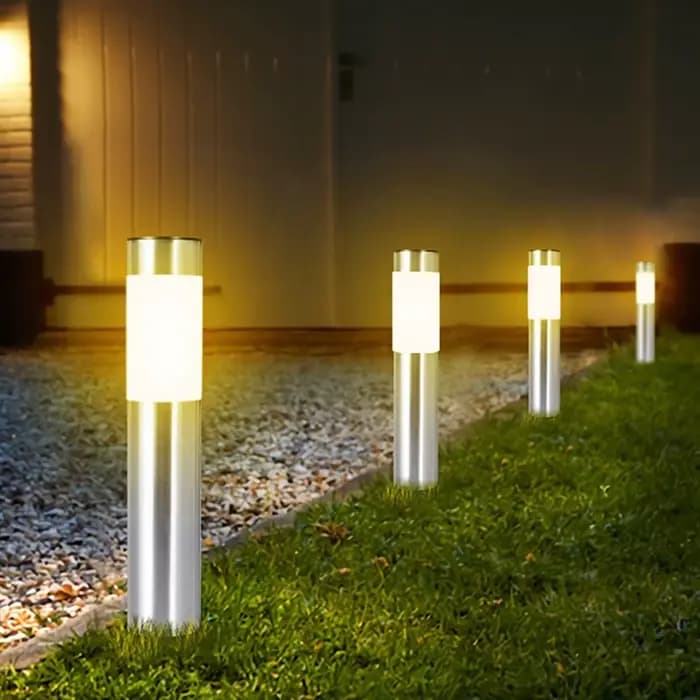 Paquet de 1/2/4 lumières solaires de voie de jardin éclairage extérieur LED prise de terre borne lumineuse pour Patio, jardins, chemins, pelouse, cour