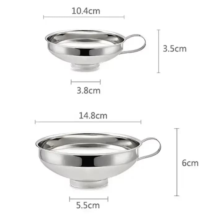 Entonnoir doré à large bouche en acier inoxydable, entonnoirs UNIS issants, confiture, huile de salade, vin, distributeur de liquide, filtre, gadgets de cuisine ménagers
