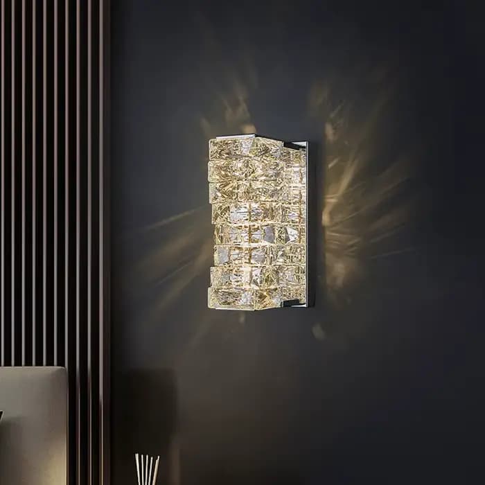 Applique murale en cristal de luxe de haute qualité pour chambre à coucher, chevet, salon, décoration créative de la maison, luminaire Led