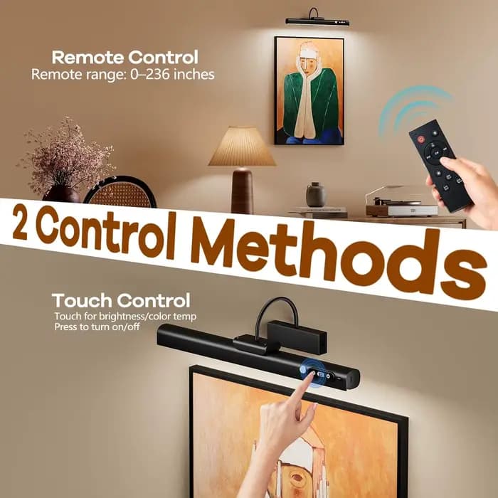 Lampes à poser murales avec détecteur de mouvement, batterie rechargeable 7800mAh, pour tableaux, portraits, décoration murale