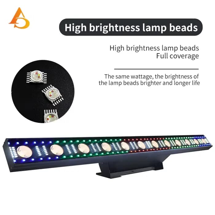 Barre lumineuse LED 12x3W, éclairage de scène, RVB 3 en 1, mur de lavage pour bar, fête
