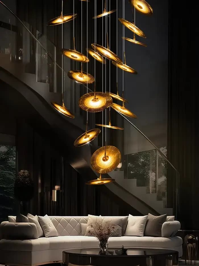Lustre moderne de luxe en forme de spirale volante, luminaire décoratif d'intérieur, idéal pour un salon, une Villa, des escaliers ou des escaliers