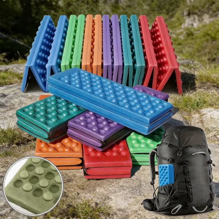 Tapis de massage nid d'abeille pliable en XPE, coussin d'extérieur pour randonnée, camping, entraînement, parc, coussin pliable pour pique-nique, assise, tapis anti-humidité