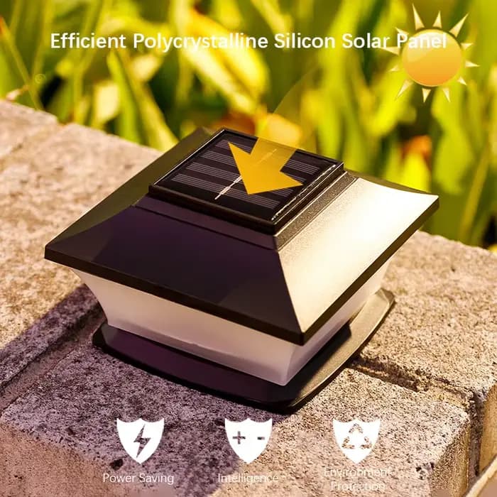 Pilier extérieur à énergie solaire avec marche/arrêt automatique, éclairage paysager LED pour les voies de jardin, les poteaux de Patio de clôture
