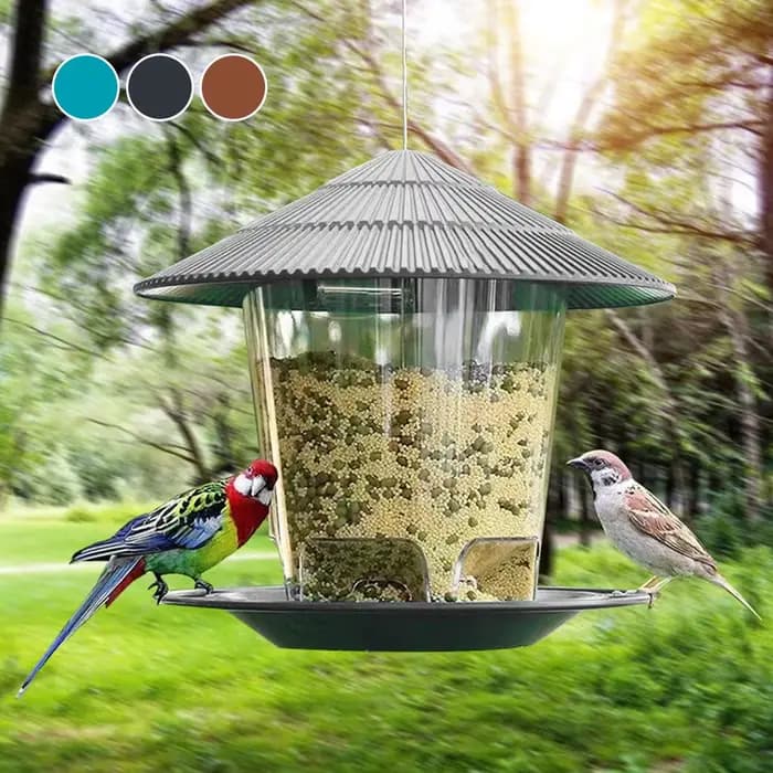 Gazebo de jardin suspendu, mangeoire pour oiseaux sauvages, conteneur extérieur avec corde suspendue, maison d'alimentation pour animaux de compagnie, Type mangeoire pour oiseaux, nouvelle livraison d