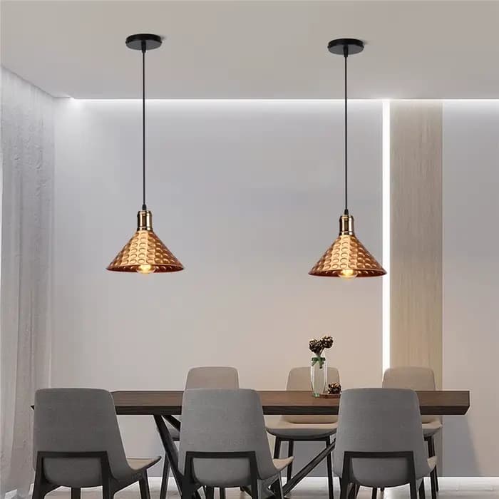 Lampe Suspendue Industrielle Rétro et Créative, Luminaire Décoratif d'Nik, Idéal pour une Salle à Manger, un Salon de Thé, une Chambre à Coucher ou une Cuisine
