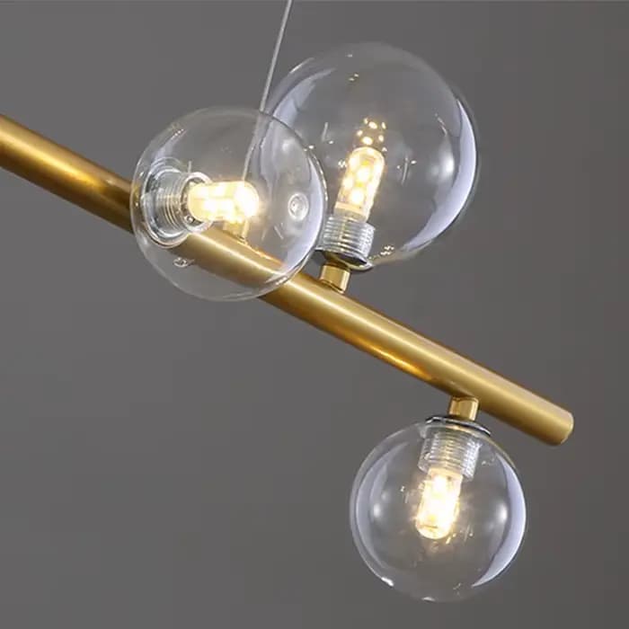 Lampe Suspendue Ronde en Verre au Design Nordique Moderne, Luminaire Décoratif d'Nik, Idéal pour une Salle à Manger, un Bureau ou un Document
