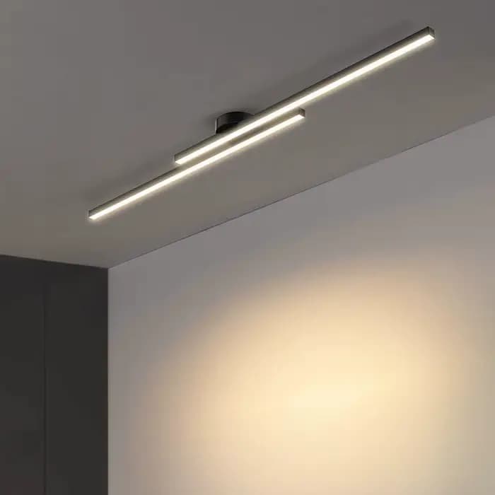 Long plafonnier LED en aluminium Design créatif moderne plafonnier luminaire intérieur couloir balcon allée bureau Lustre