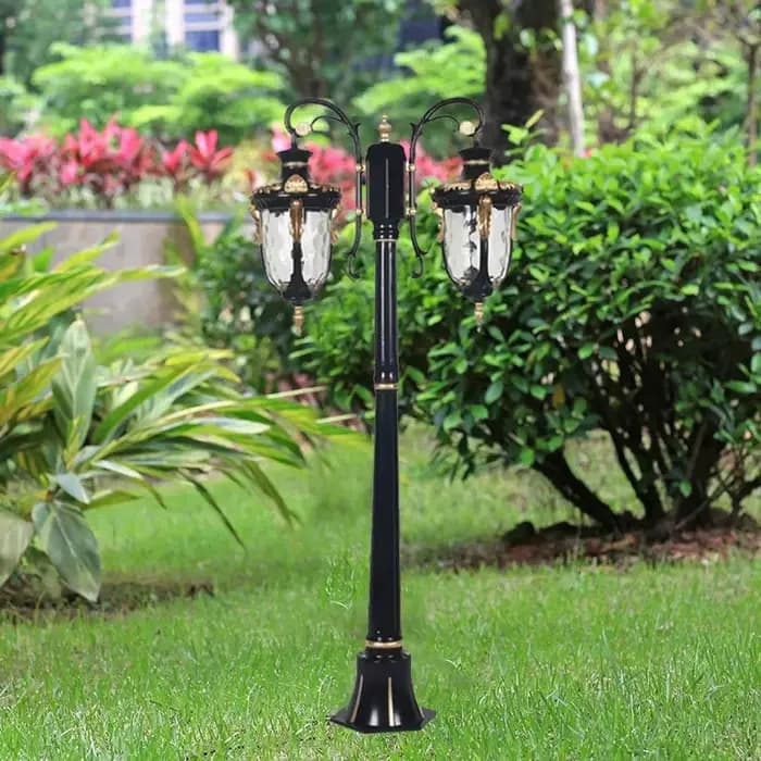 Lampe de jardin extérieure étanche, style rétro européen, lampadaire de rue pour villa, lampadaire paysager sur poteau haut