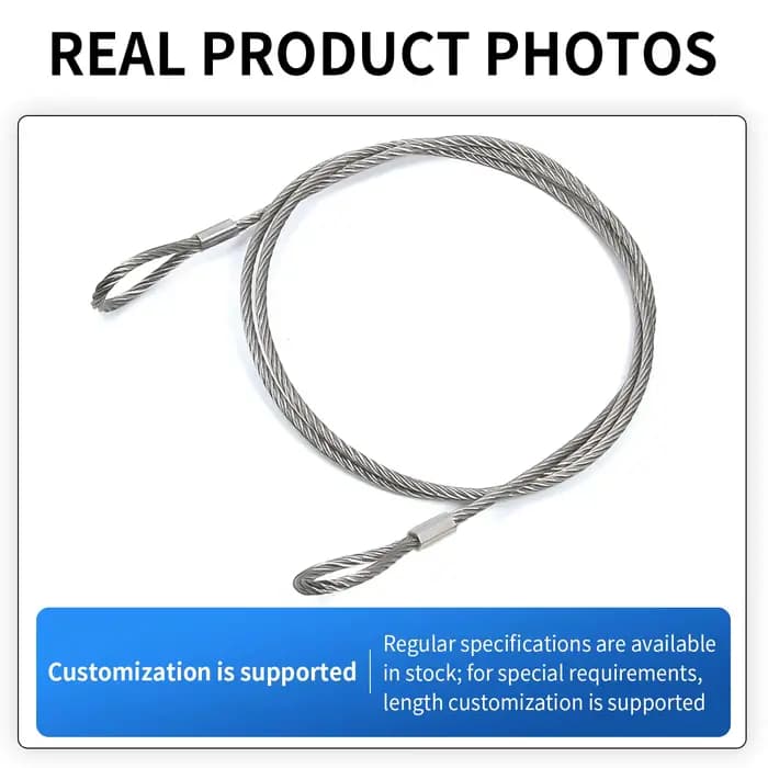 Câble de suspension en acier inoxydable de 1 à 5 mm, élingue de levage, corde de sécurité adaptée à la suspension d'éclairage
