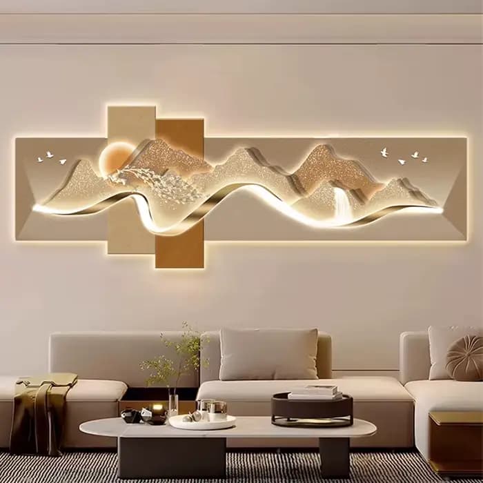 Décoration LED d'entrée moderne avec un support, décoration de maison, chambres principales et invites, chambres à coucher, couloirs, canapés, arrière-plans, appliques murales