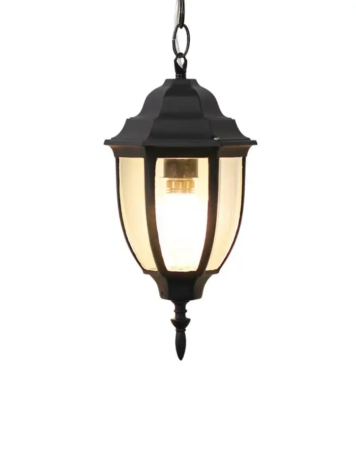 Lustre Rétro Européen Extérieur Étanche pour Jardin, Allée, Couloir, Balcon, Cour, Gazebo, Éclairage Suspendu pour Porte-vin