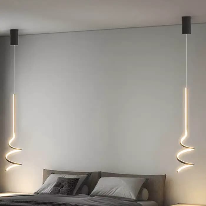 Lampe suspendue LED nordique, éclairage d'intérieur, luminaire décoratif d'intérieur, idéal pour une chambre à coucher, une table à manger, un salon ou des escaliers