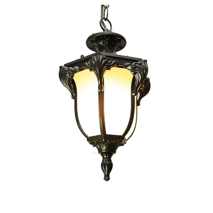 Lampe Suspendue Rétro d'Extérieur en Europe, Luminaire Décoratif, Idéal pour un Jardin, un délégations, un Hôtel ou un Restaurant