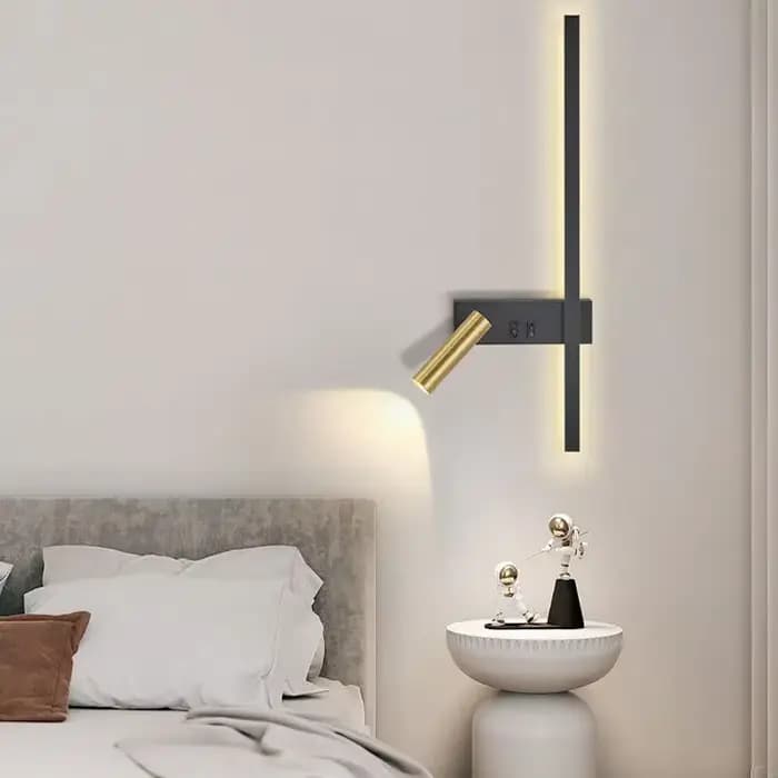 Applique murale LED moderne réglable pour chambre à coucher, chevet, salon, canapé, lampe murale de fond, luminaire décoratif pour la maison