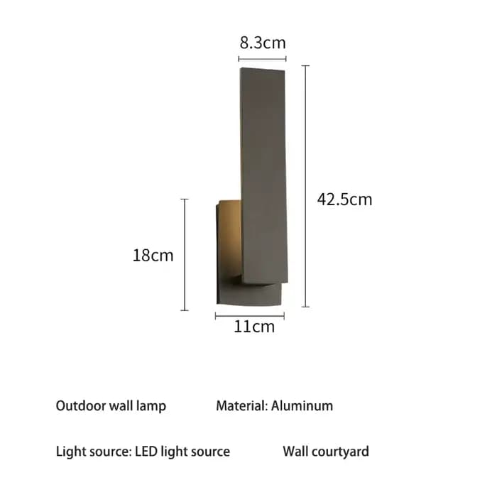 Applique murale extérieure étanche moderne Simple en aluminium lampes murales porche balcon appliques cour décoration luminaires