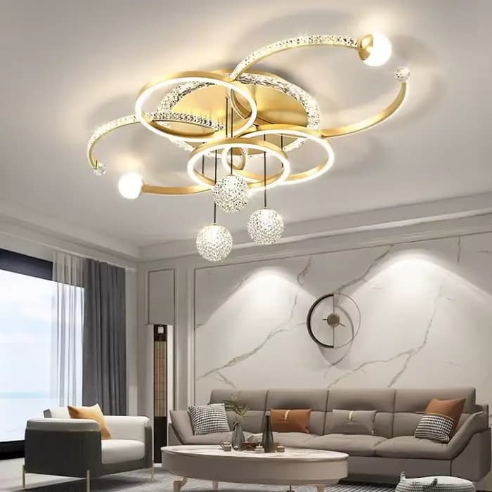 Plafond moderne à LEDs de luxe lustres lampes Design créatif Suspension lampes suspendues articles de décoration pour la maison salon chambre Villa