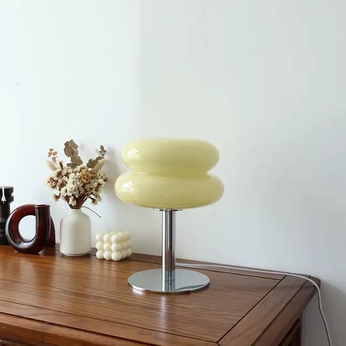 Lampe de Table en verre Macaron, variateur trichromatique, lampes d'ambiance pour salon, Protection des yeux, veilleuse pour chambre de fille, décor de chevet