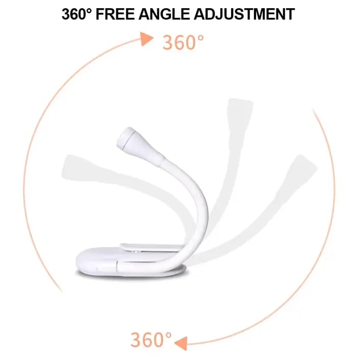 Lampe de Lecture LED Rechargeable par USB, 3 Couleurs, Réglable, à Clipser, pour Bureau, Livre, Protection des Yeux, Portable, Salle d'Étude, Mini Lumière
