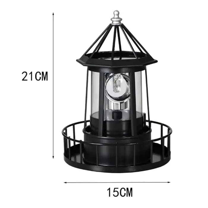 BOFOP LED phare à énergie solaire, lampe rotative à 360 degrés décoration de cour tours de jardin étanches lumières de statue A