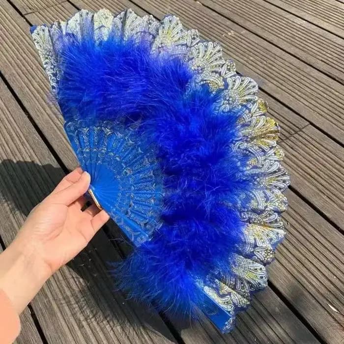 Éventail pliant à main en plumes pour décoration de danse, costume d'halloween, décorations de fête et de vacances