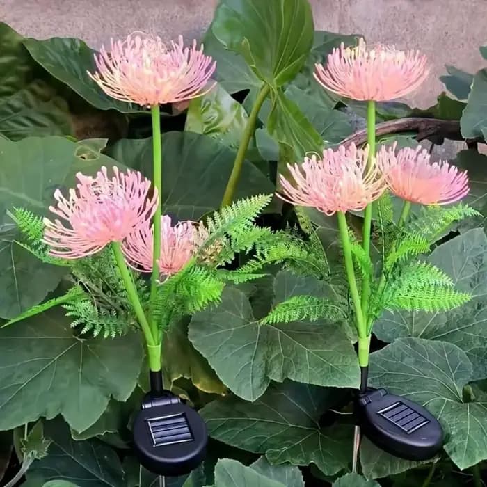 Lampes solaires de jardin lumières de fleurs solaires avec des fleurs et des tiges lumineuses lumière LED extérieure solaire pour la décoration de cour de pont de voie de jardin