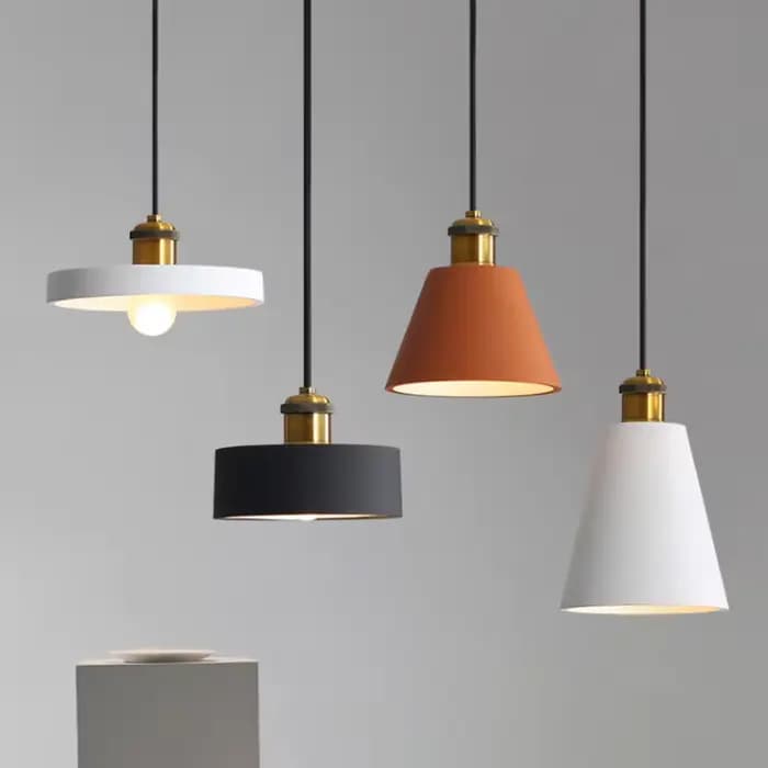 Moderne Vintage suspension trois Simple créatif Macaron fer lampe barre nostalgique personnalisé lampes suspendues