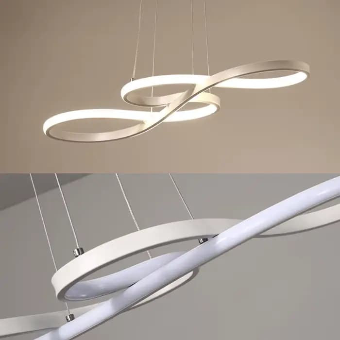 Lampe Led suspendue en forme d'îlot de cuisine moderne, luminaire décoratif d'intérieur, idéal pour un Bar, une Table à manger ou une salle à manger, à gradation à distance
