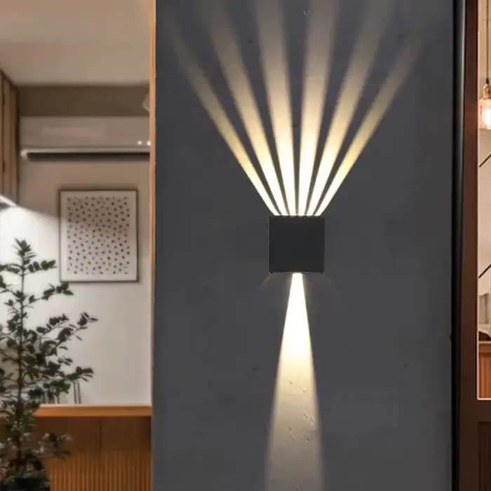 Applique murale extérieure moderne décoration appliques étanche balcon LED luminaire noir carré vers le haut vers le bas lumière Angle réglable
