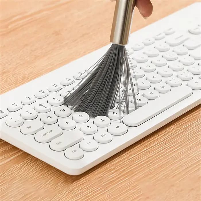 Brosse de nettoyage multifonctionnelle, 2 pièces, manche en acier, brosse de nettoyage domestique, aide au nettoyage de la maison