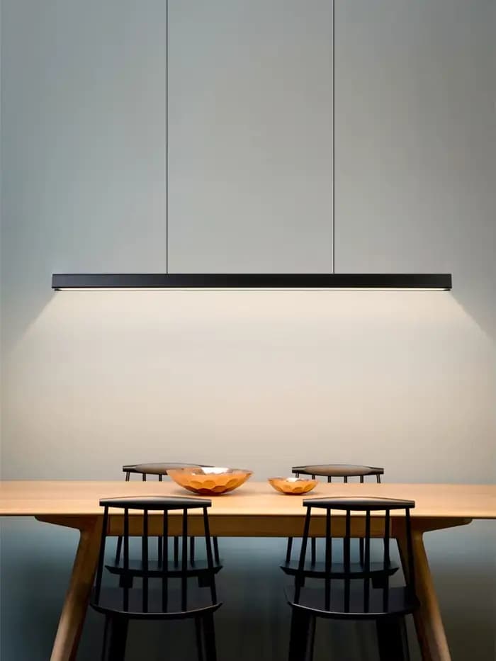 Lustre de salle à manger design simple moderne table à manger nordique lampe de table de bar minimaliste led long lustre de bureau