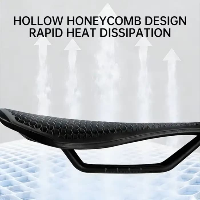 Selle de vélo de route 3D en nid d'abeille, design creux, absorption des chocs, siège confortable pour le cyclisme en montagne, accessoires de cyclisme