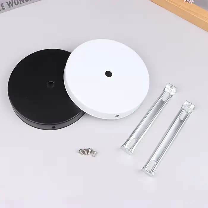 (Été4) Plaque de suspension pour lustre, châssis fixe en métal pour plafond, base murale, accessoires 12cm, outils pour suspension luminaire rétro DIY