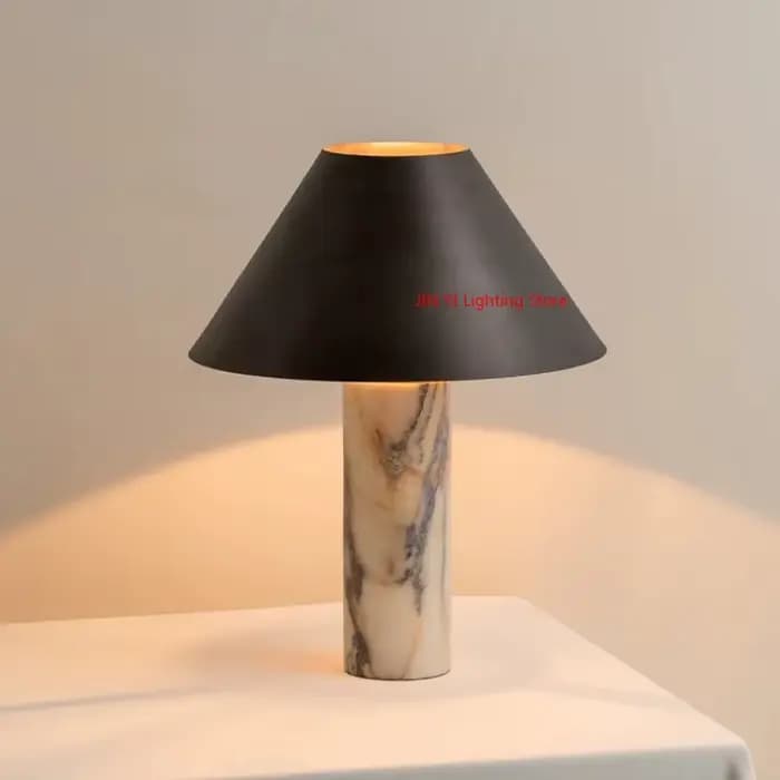 Lampe de bureau en marbre italien design créatif minimaliste salon chambre tête de lit atmosphère en marbre naturel lampe de bureau