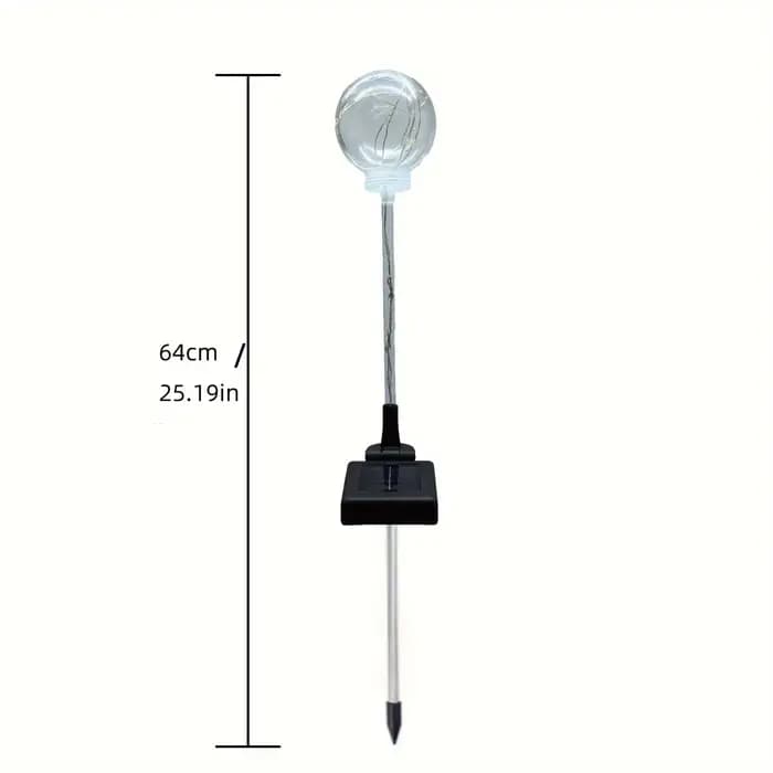 Paquet de 2 lampes solaires de jardin en cuivre, Globes wie, lumières sur piquet solaires, lampe multicolore étanche pour décoration de jardin de paysage de voie