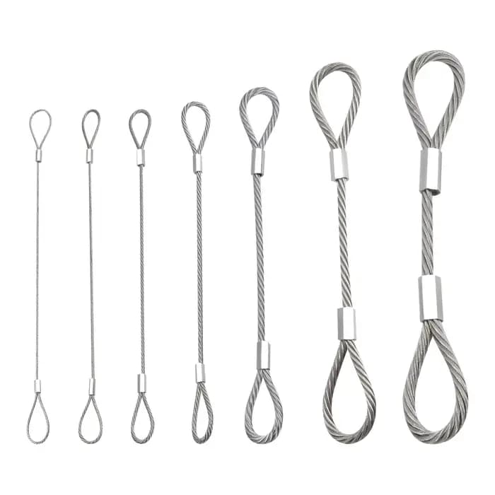 Câble de suspension en acier inoxydable de 1 à 5 mm, élingue de levage, corde de sécurité adaptée à la suspension d'éclairage