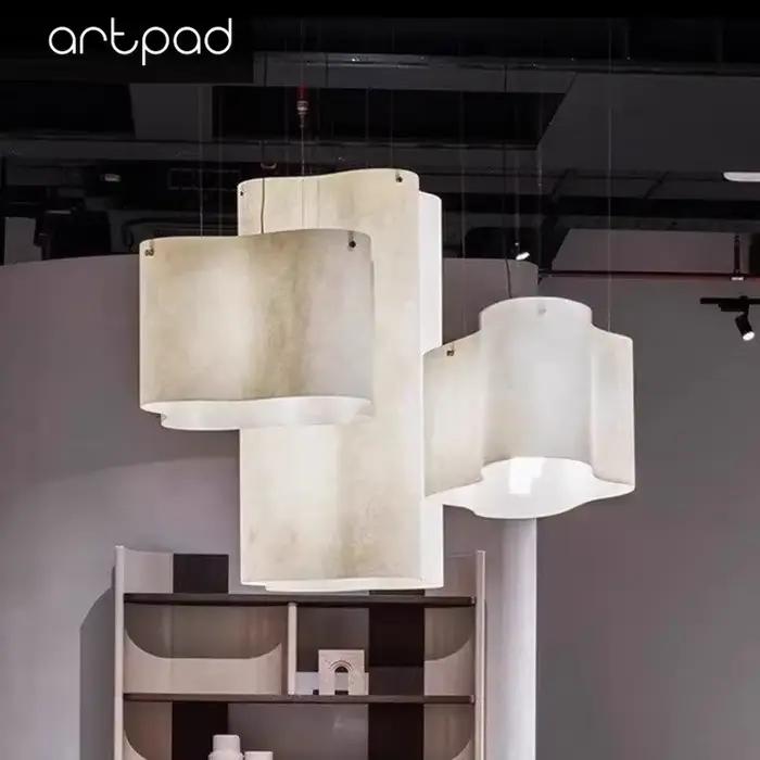 Lustre suspendu en tissu LED Wabi Sabi design nuage pour salon restaurant hôtel projet moderne élégant matériaux de qualité haute luminosité installation facile