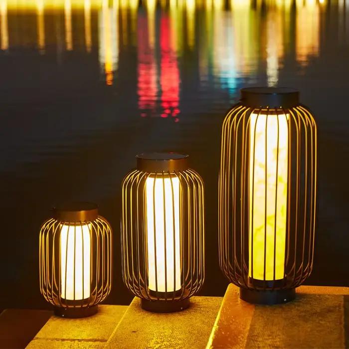 Luminaire étanche Wabi Sabi art déco pour extérieur, ambiance douce et chaleur, balcon, cage à oiseaux, jardin, villa, sol, lumière d'ambiance LED