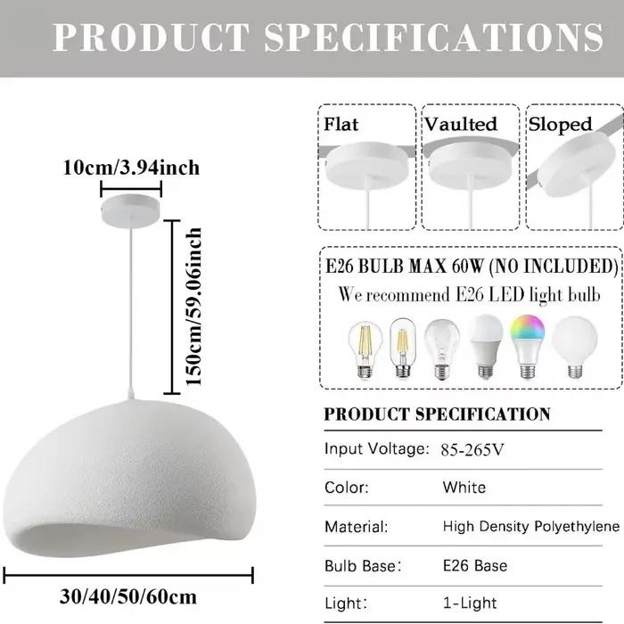 30/40/50/60cm résine pendentif lumières cuisine île luminaire moderne lustre pour salle à manger sal