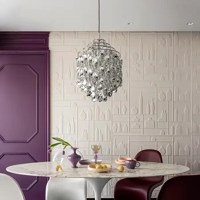 Lustre suspendu en spirale en chrome et acrylique de luxe pour table de cuisine, escaliers, lustres de designer danois pour salon, chambre principale, étude, restaurant, occasions spéciales
