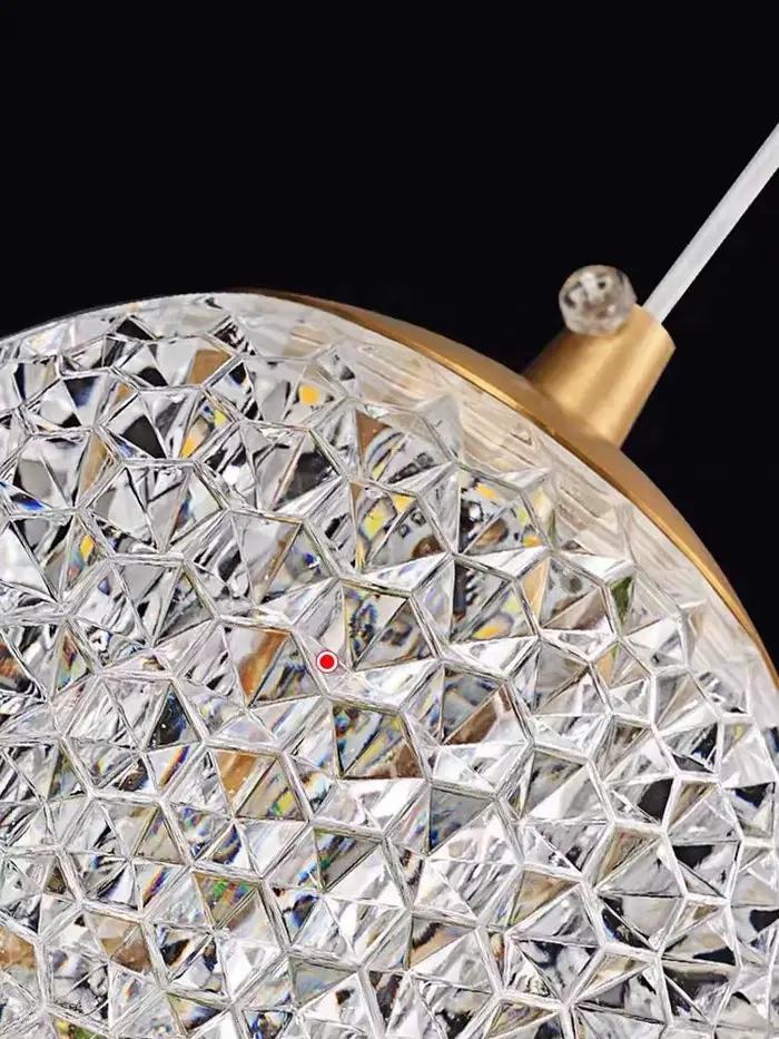 Lustre contemporain en acrylique plaquée pour salon chambre restaurant installation facile lumineuse LED G9 adaptable à toutes occasions