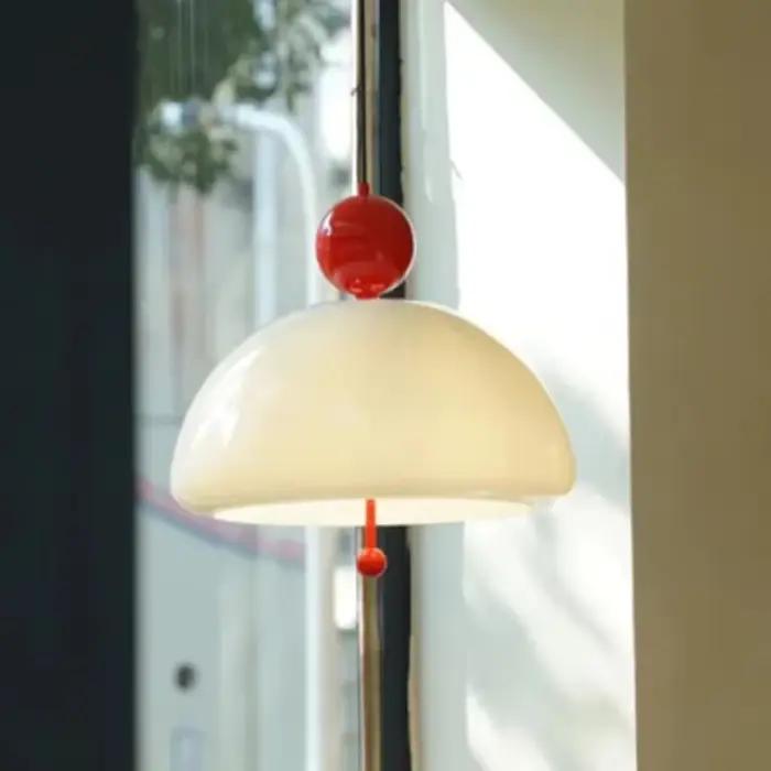 Lampe Suspendue Médiévale Rétro Moderne Colorée en Verre Crème pour Salon Chambre à Coucher Salon de Thé Étude Bar Occasions Spéciales