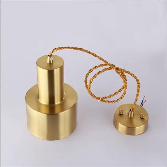 Lampe suspendue en laiton style nordique avec tête en forme de trompette et finition chrome poli pour salon loft chambre ou bar