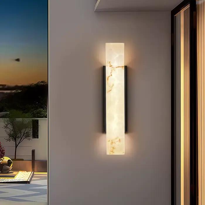 Applique murale d'extérieur en acier inoxydable moderne pour entrée couloir escalier salon balcon villa lumineuse et résistante