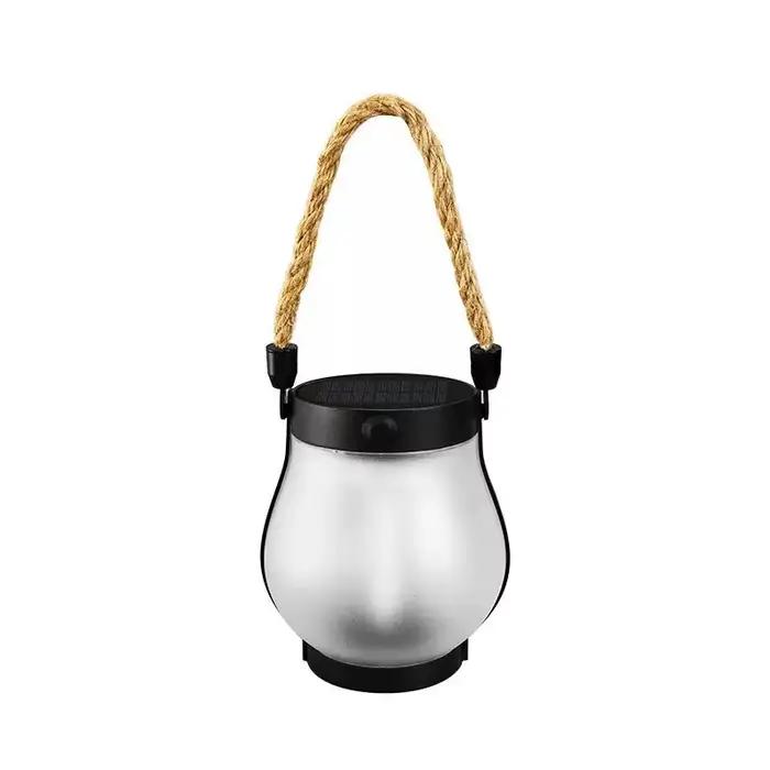 Lanterne à flamme solaire, type C, charge rapide, lampe suspendue étanche avec flamme 3D vacillante