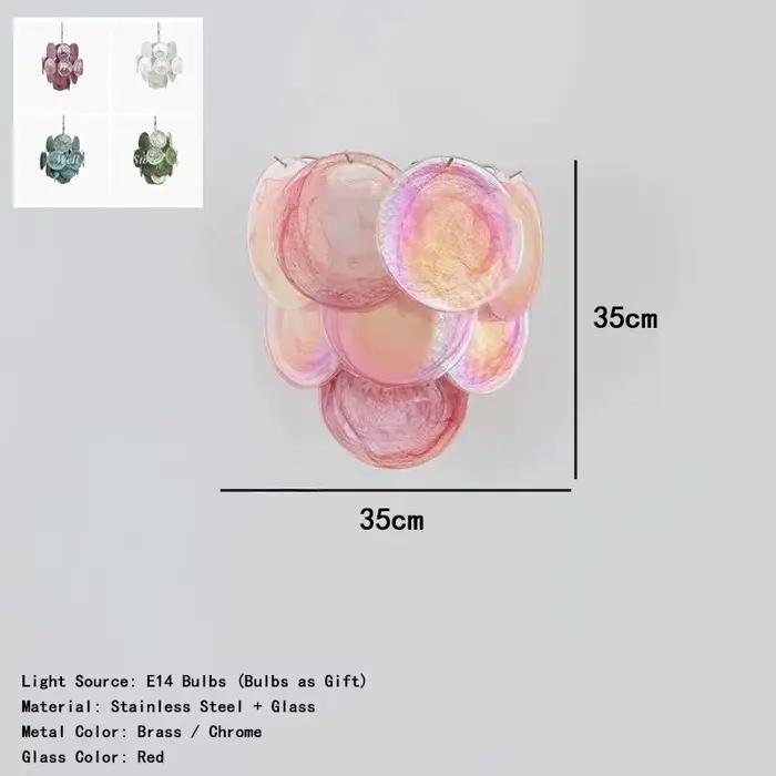Lustre moderne italien de designer, lampe en verre rose artistique, luminaires LED créatifs suspendu