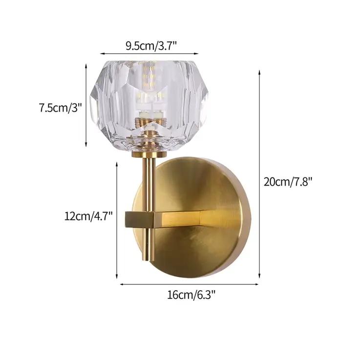 Applique murale moderne en cristal G9, applique murale pour porte d'allée, lumières avant de couchag