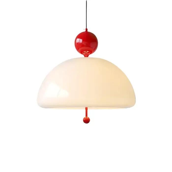 Lampe Suspendue Médiévale Rétro Moderne Colorée en Verre Crème pour Salon Chambre à Coucher Salon de Thé Étude Bar Occasions Spéciales
