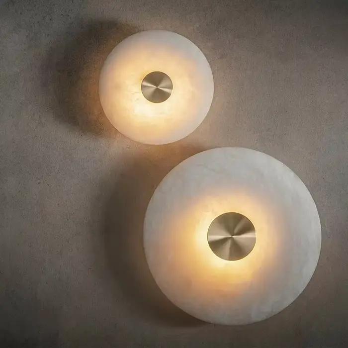 Applique murale en marbre naturel espagnol, luminaire décoratif d'intérieur, idéal pour un salon, un